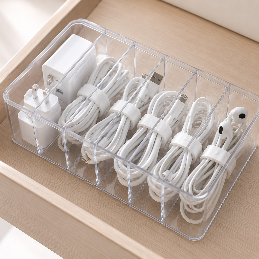 Divided Cable Storage Box