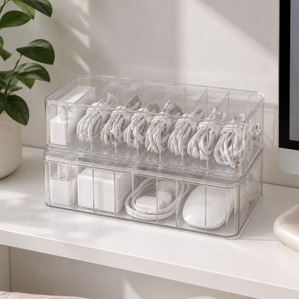Divided Cable Storage Box