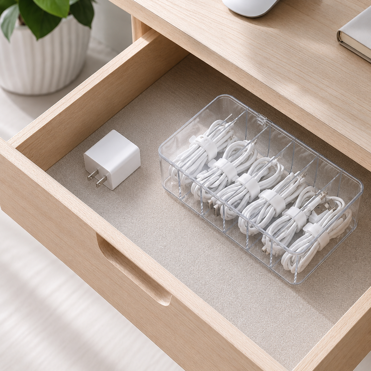 Divided Cable Storage Box