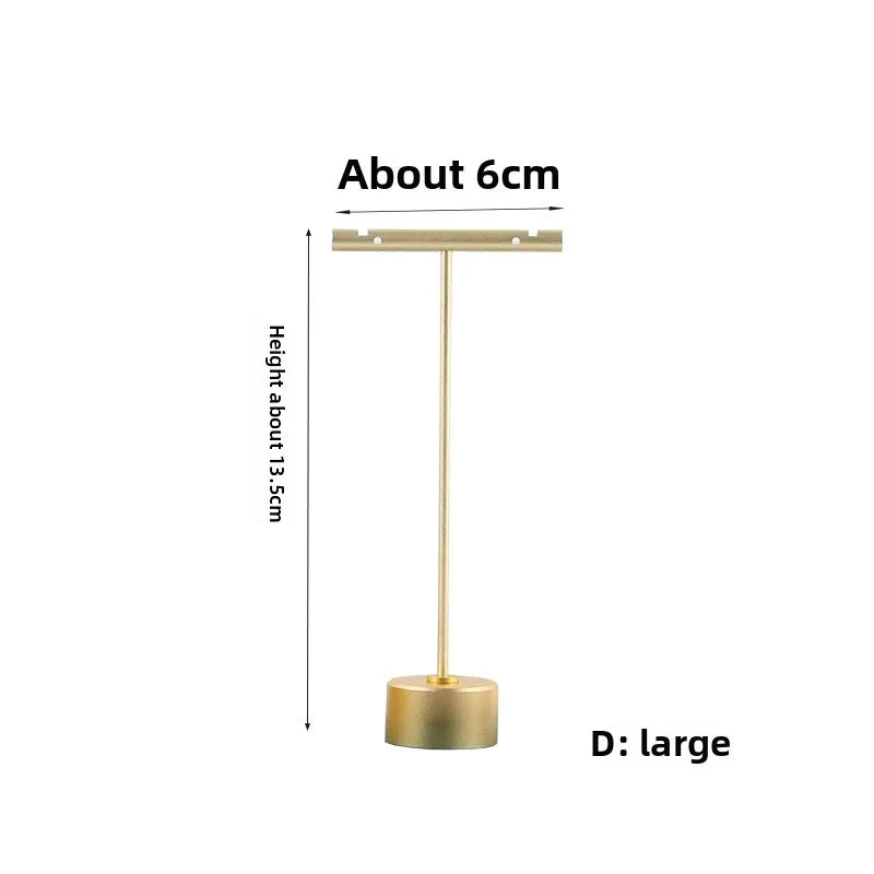 Gold T-Bar Earring Display Stand