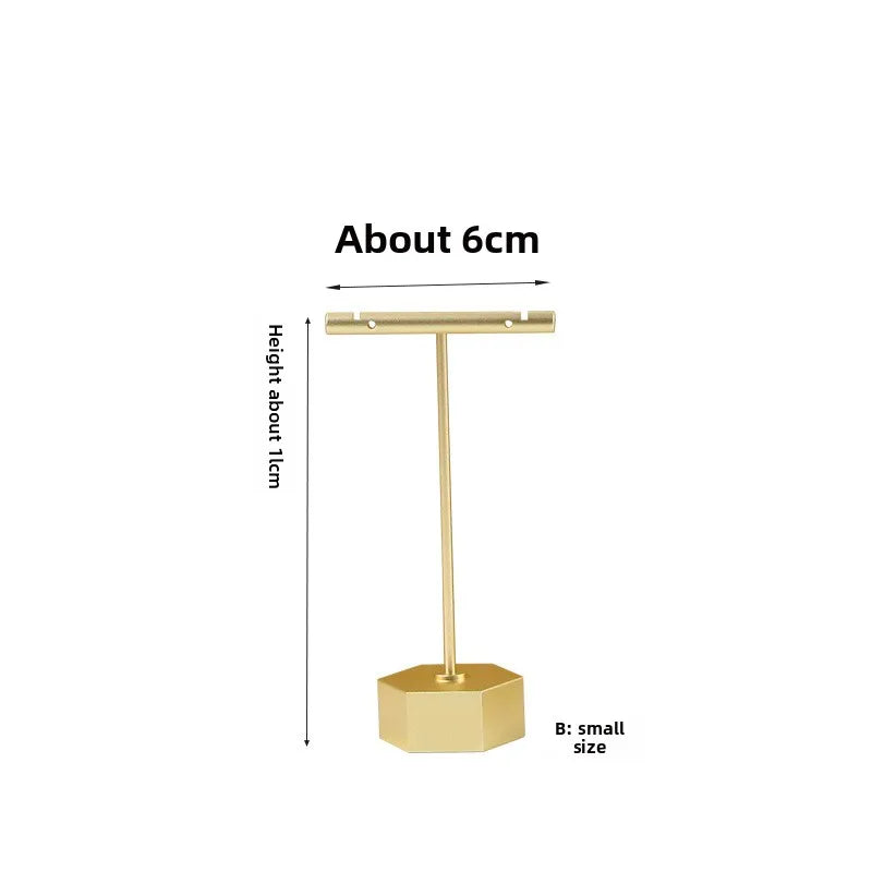 Gold T-Bar Earring Display Stand