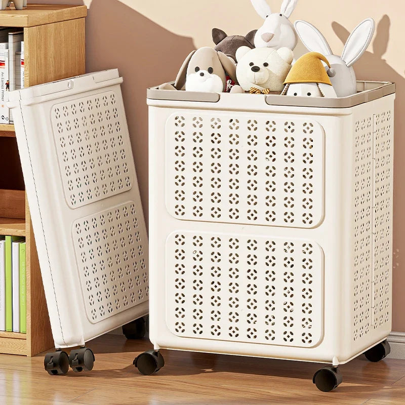 Foldable Rolling Laundry Basket