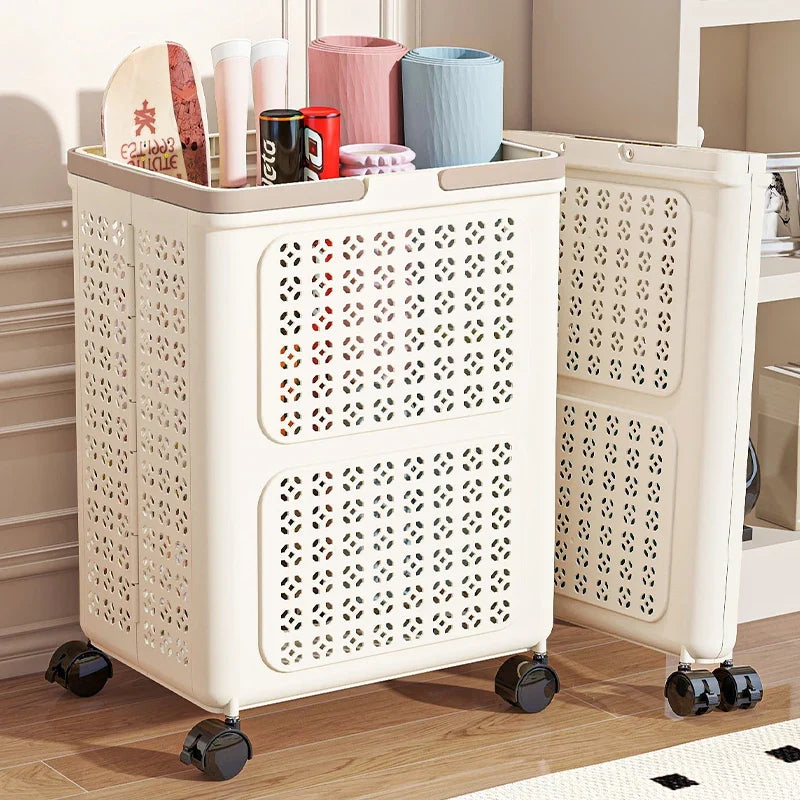 Foldable Rolling Laundry Basket