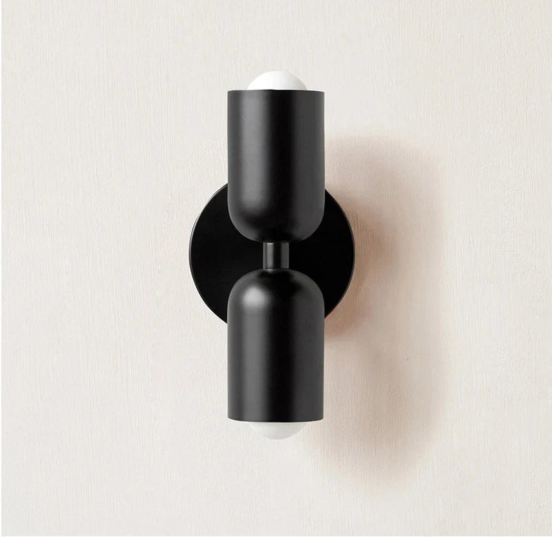 Two-Tone Macaron Dual-Bulb Wall Sconce