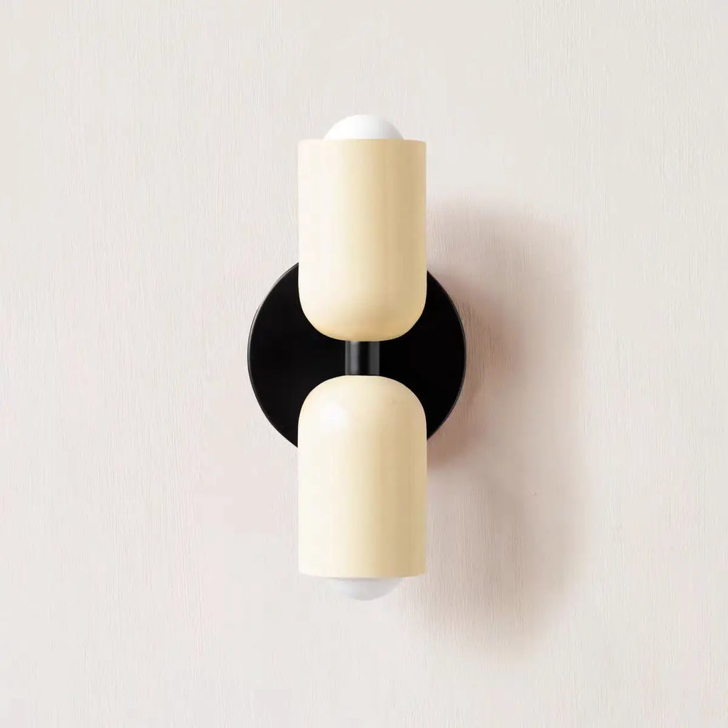 Two-Tone Macaron Dual-Bulb Wall Sconce