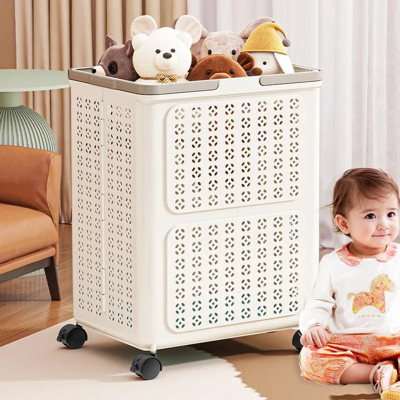 Foldable Rolling Laundry Basket