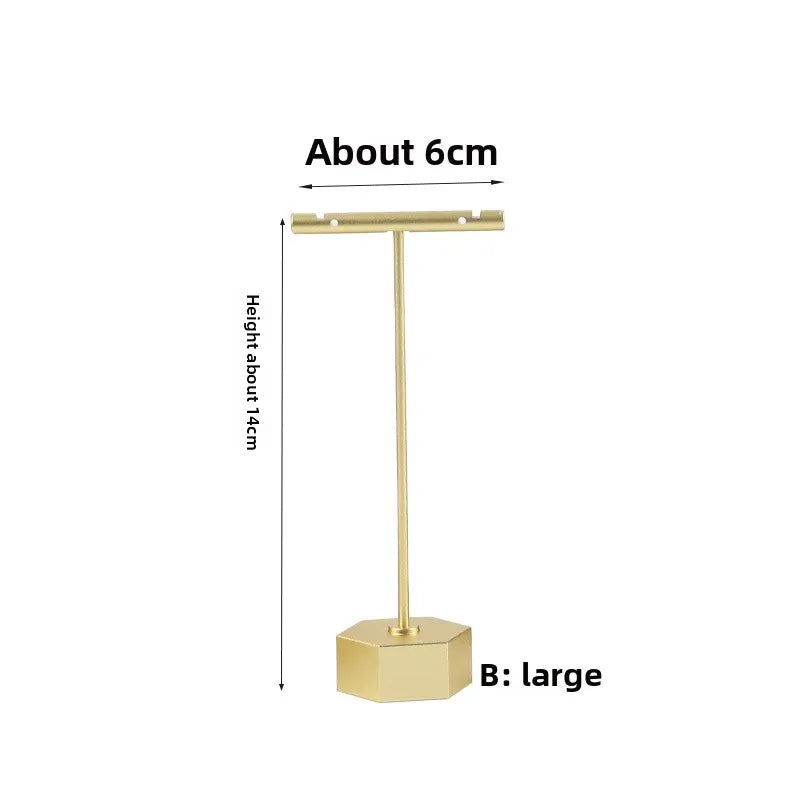 Gold T-Bar Earring Display Stand