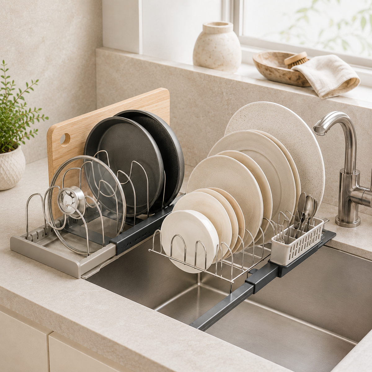 Adjustable Dish Drying Rack
