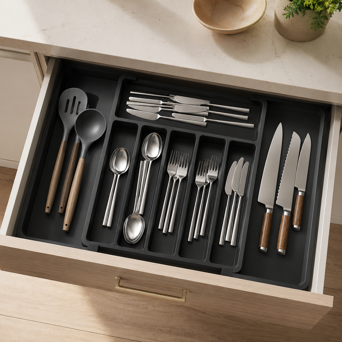 Expandable Cutlery Tray