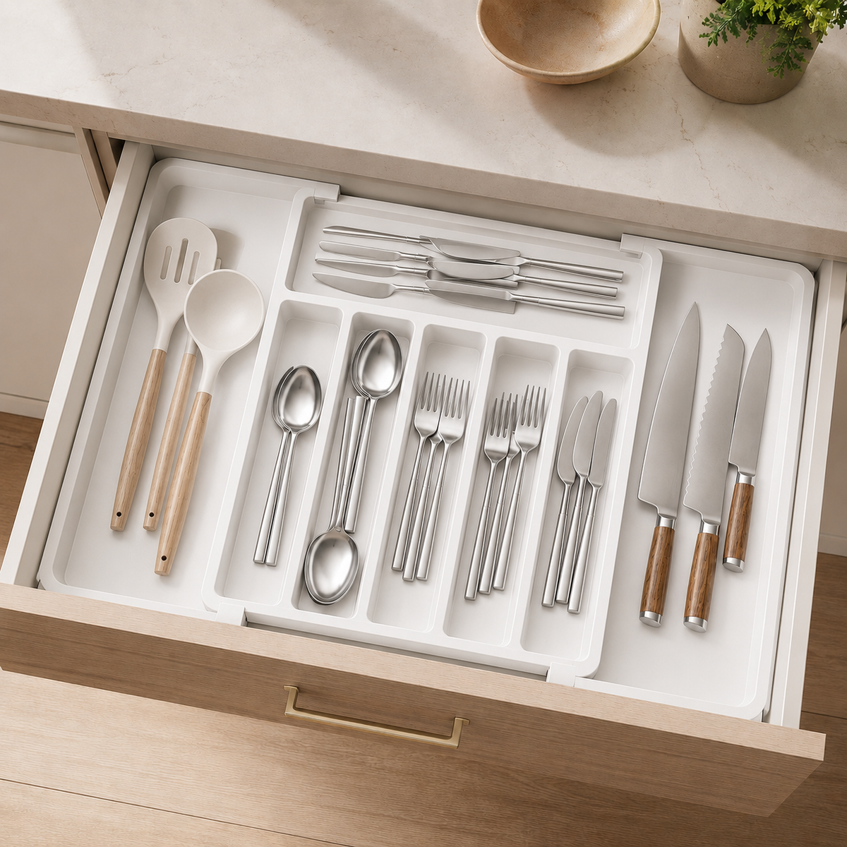 Expandable Cutlery Tray