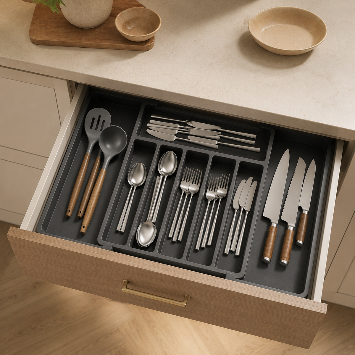 Expandable Cutlery Tray