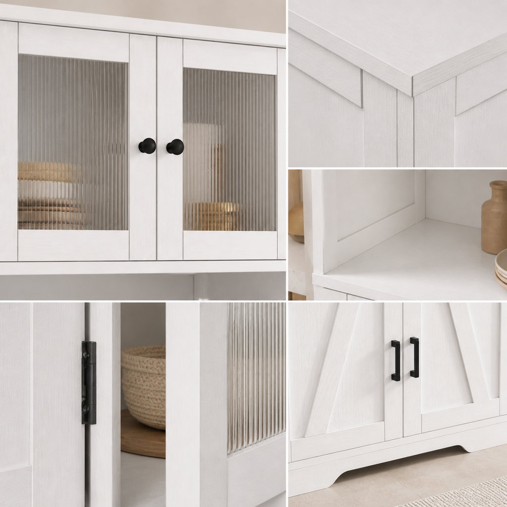 Glass-Door Pantry Cupboard