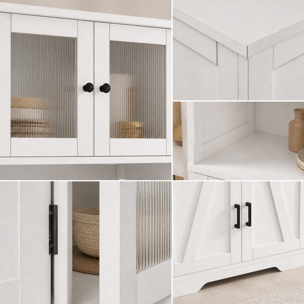 Glass-Door Pantry Cupboard