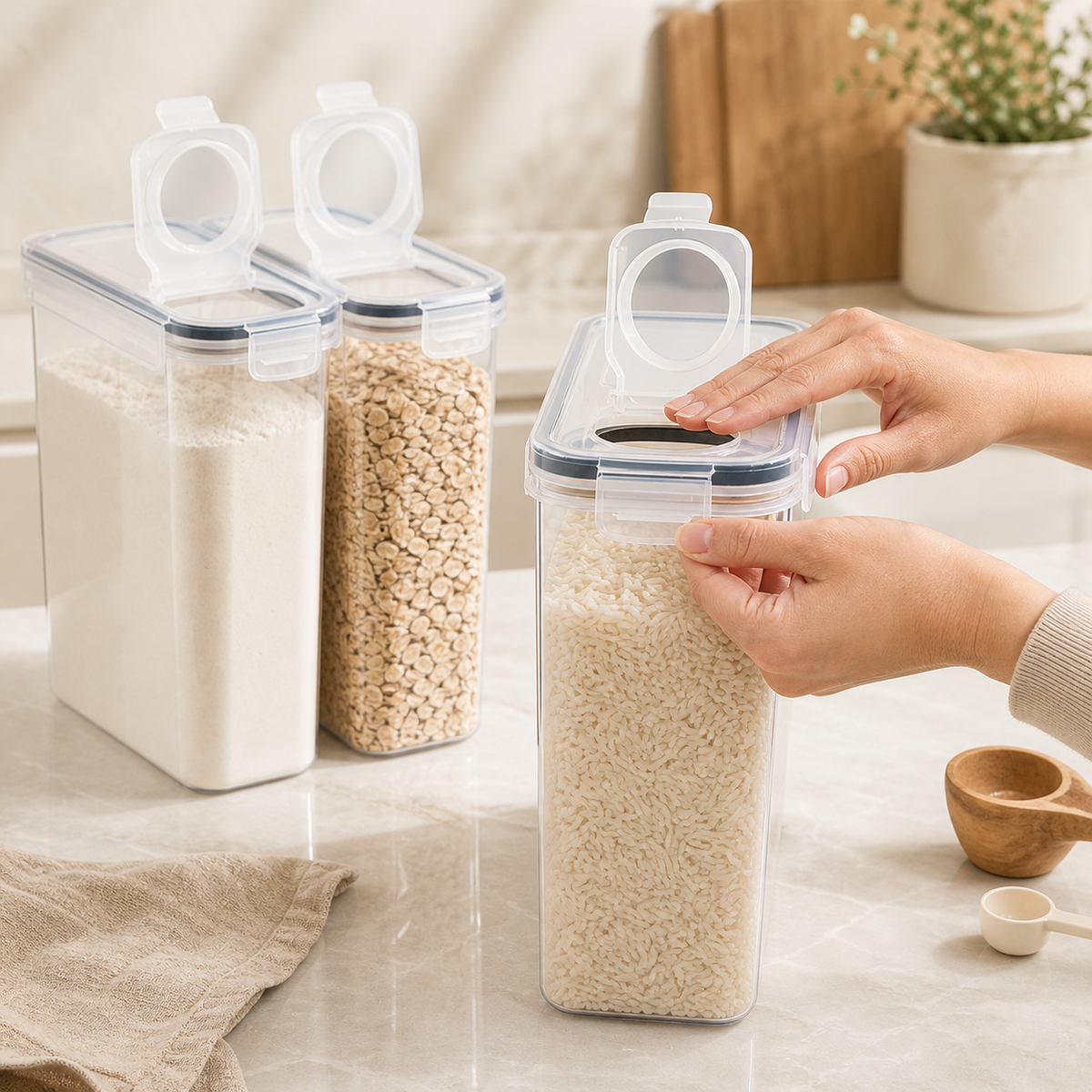 Grain Storage Containers (Set of 3)