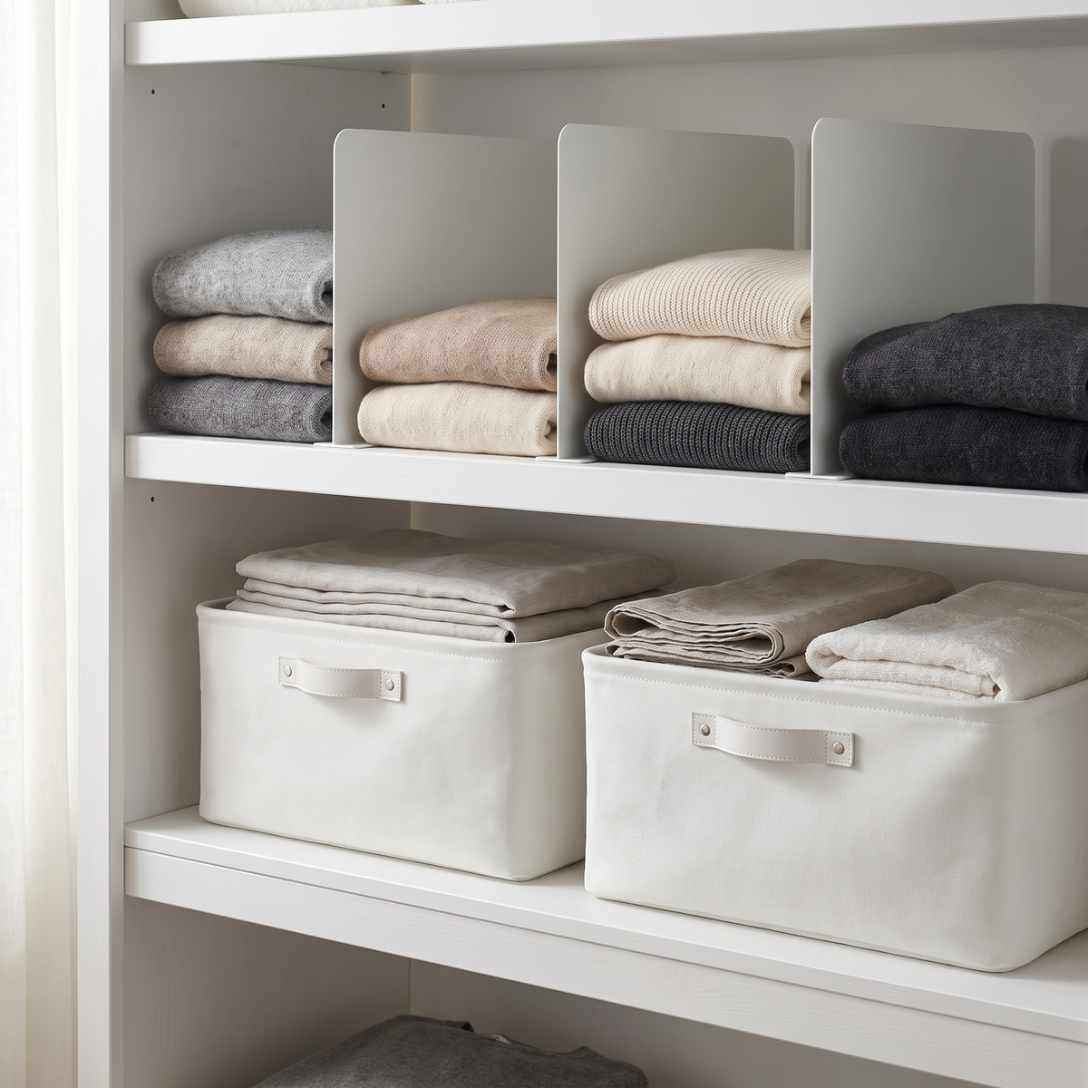 Closet Divider & Bin Set