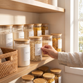 Pantry Label Set applied to canisters