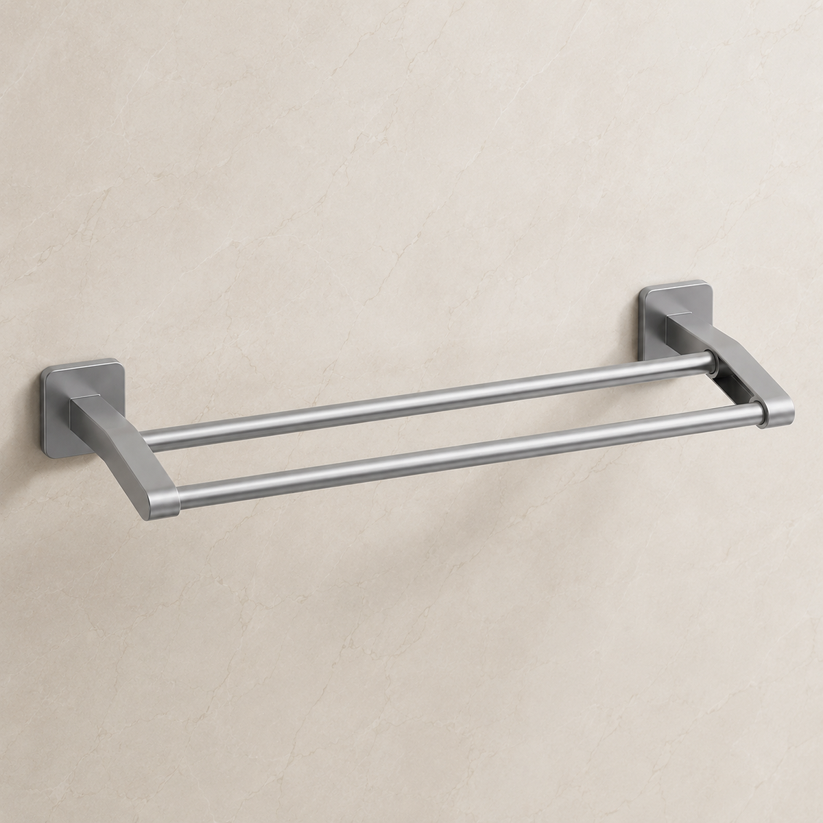No-Drill Double Towel Bar