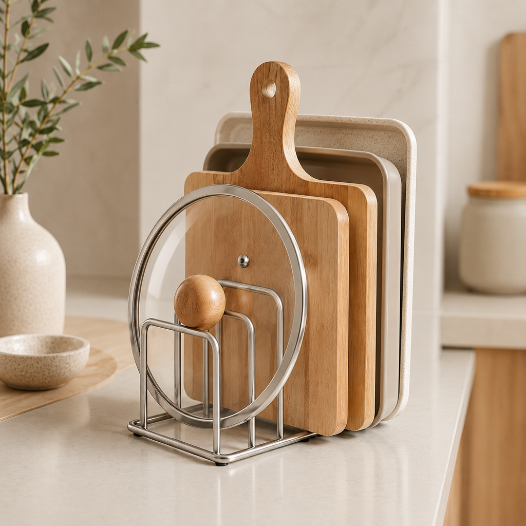 Pot Lid & Cutting Board Organizer