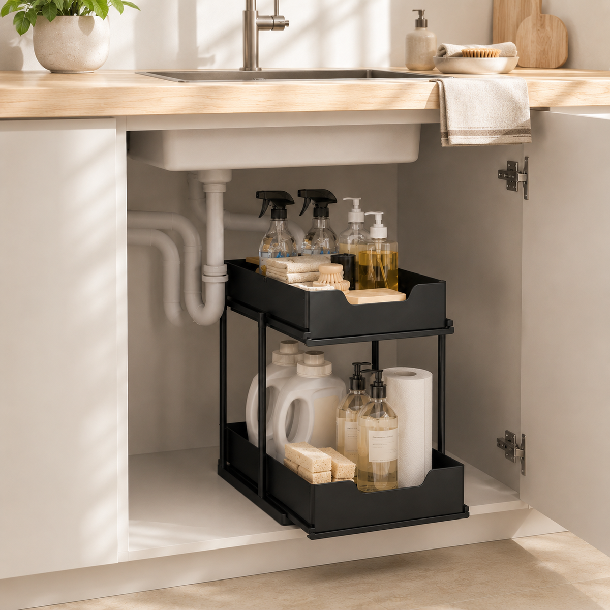 Pull-Out Under-Sink Drawer
