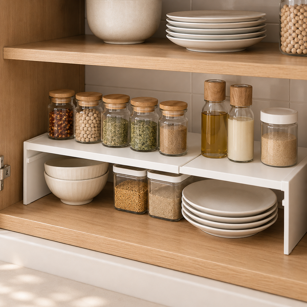 Retractable Cabinet Shelf Riser