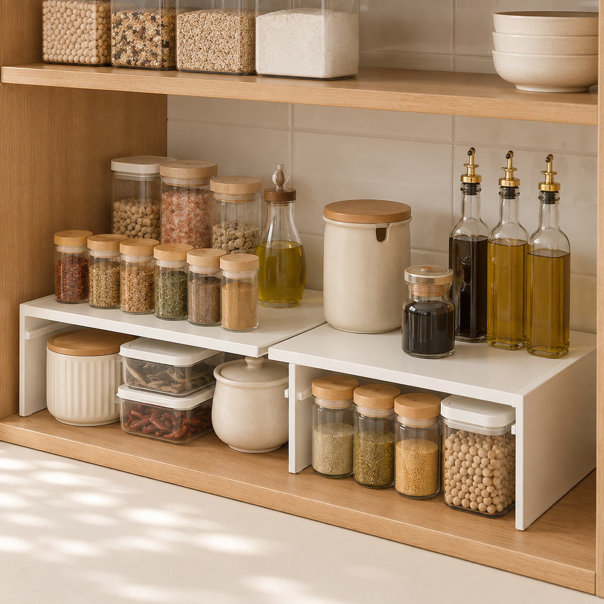 Retractable Cabinet Shelf Riser