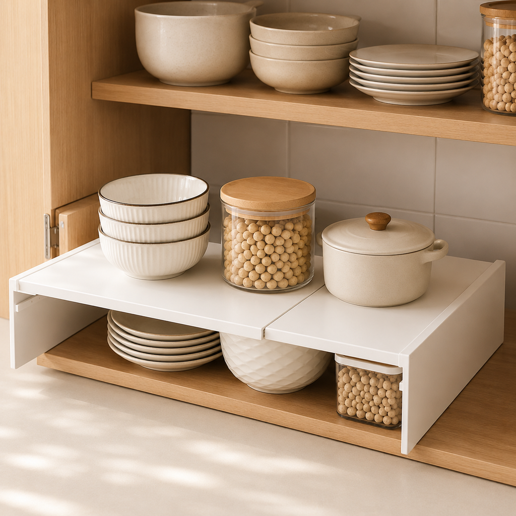 Retractable Cabinet Shelf Riser