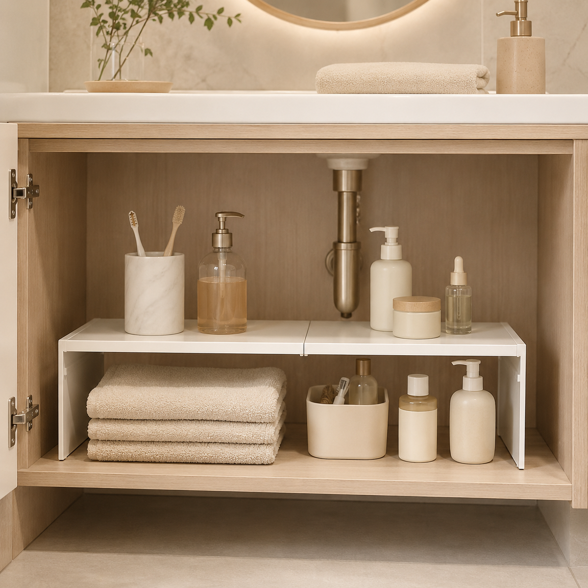 Retractable Cabinet Shelf Riser
