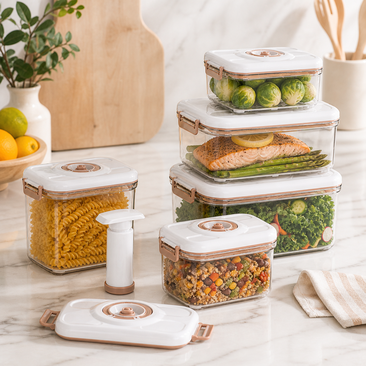 Vacuum-Seal Food Storage Container